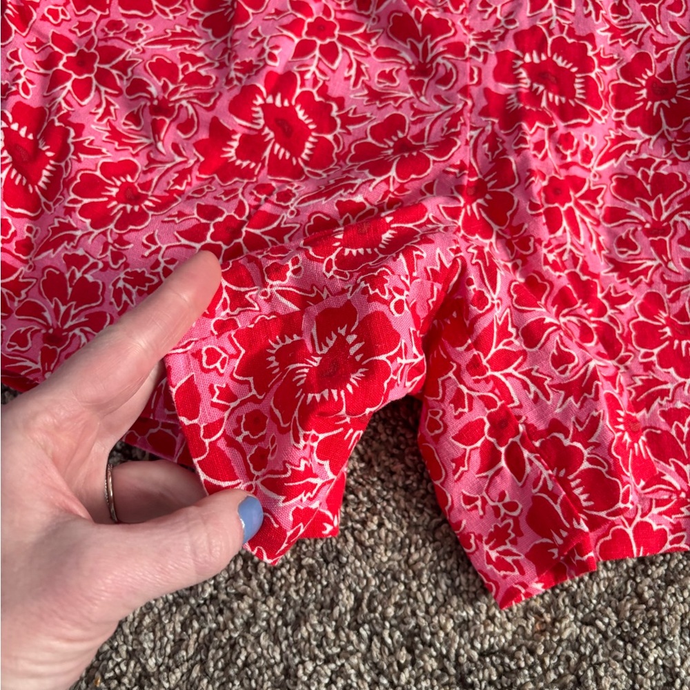 J. Crew Floral Linen Blend Elastic Back Waist Shorts - Picture 9 of 9